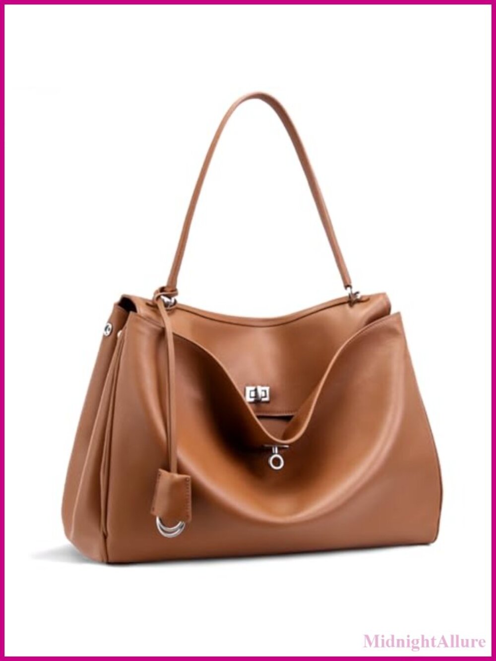 Genuine Leather Tote Bag for Women Large Top-handle Shoulder Handbag